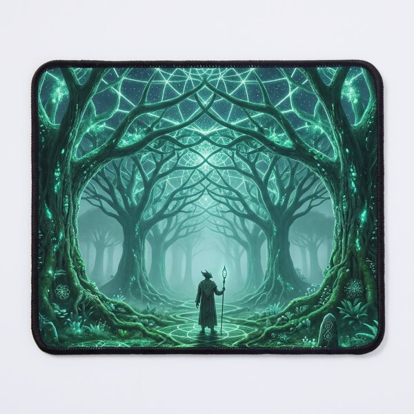 Item preview, Glowing Green Bioluminescent Forest Sacred Geometry | Monkeybusiness designed and sold by monkeybusiness.pt.