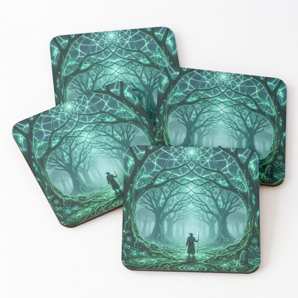 Item preview, Glowing Green Bioluminescent Forest Sacred Geometry | Monkeybusiness designed and sold by monkeybusiness.pt.
