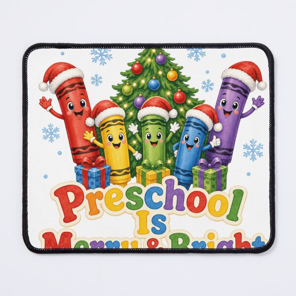 Item preview, Preschool Is Merry and Bright Crayon Design designed and sold by Marie Gems.