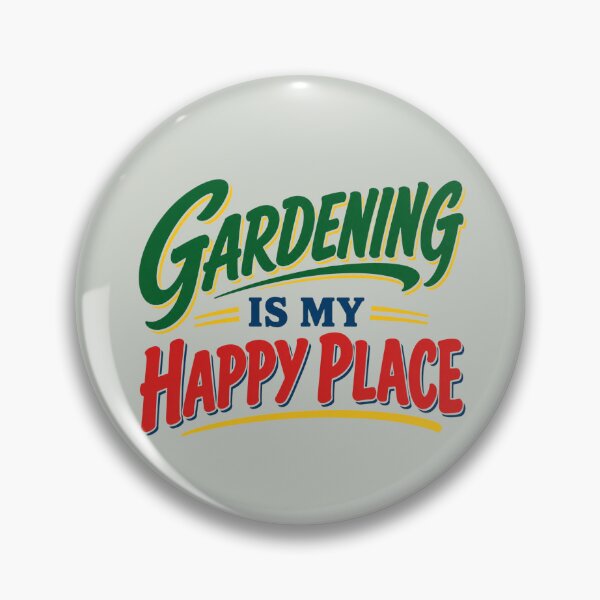 Item preview, Gardening Is My Happy Place – Retro Garden Quote designed and sold by American Fieldmark Studio.