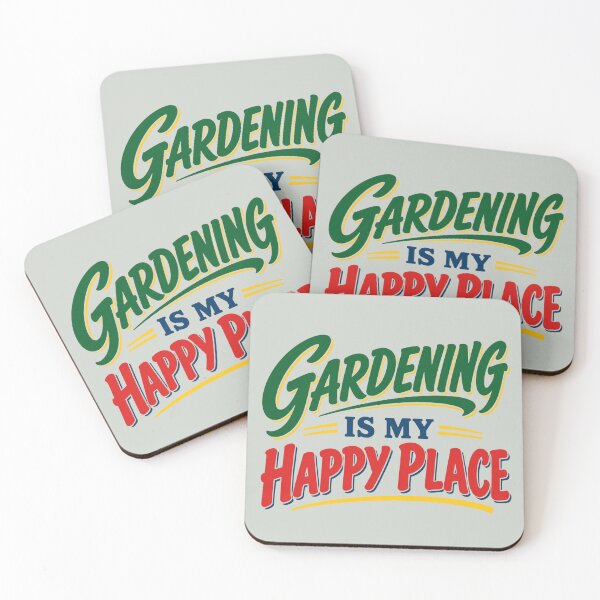 Item preview, Gardening Is My Happy Place – Retro Garden Quote designed and sold by American Fieldmark Studio.