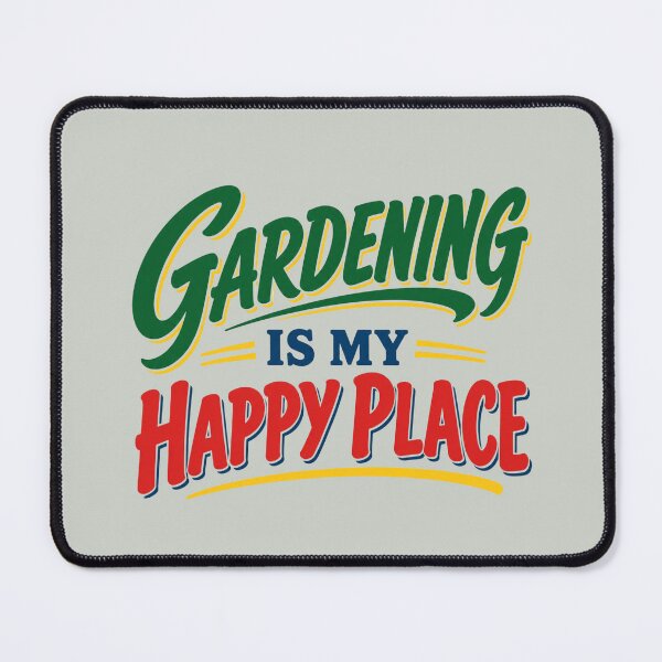 Item preview, Gardening Is My Happy Place – Retro Garden Quote designed and sold by American Fieldmark Studio.