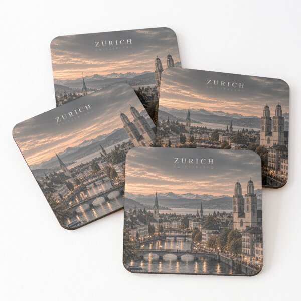 Item preview, Zurich Cinematic Monochrome City Artwork designed and sold by MichaeIRellov.