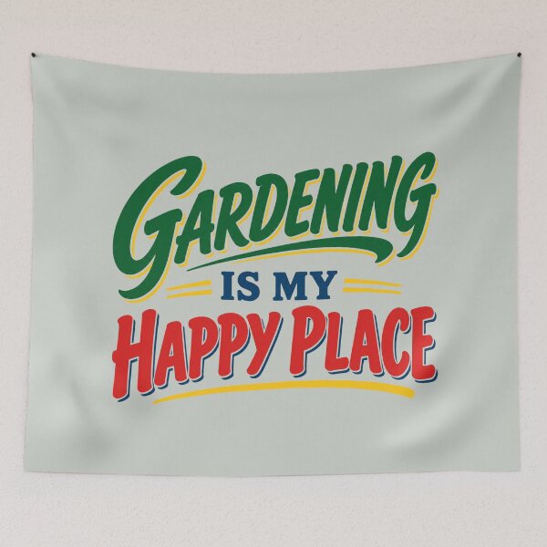 Item preview, Gardening Is My Happy Place – Retro Garden Quote designed and sold by American Fieldmark Studio.