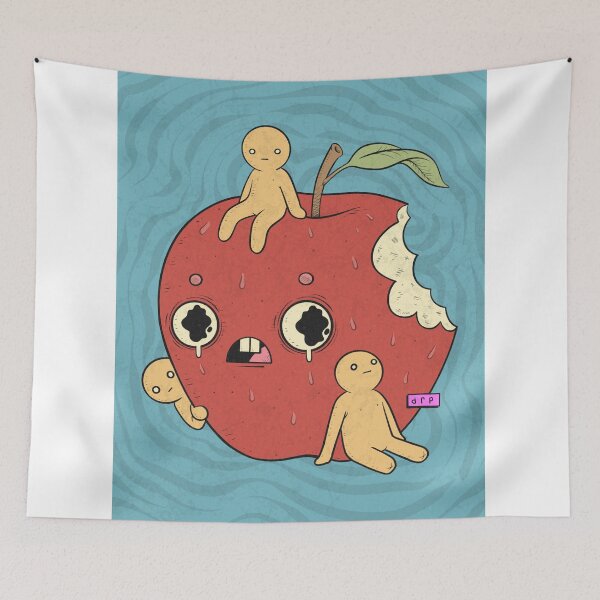 Item preview, Weird Apple with Face and Tiny People Art designed and sold by DRP-art.