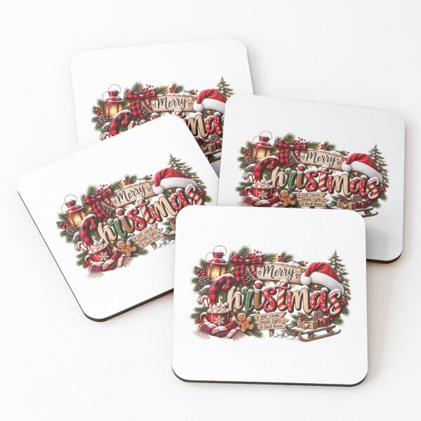 Item preview, Cozy Merry Christmas Rustic Holiday Design designed and sold by Wild Ink Studio by Barbara.