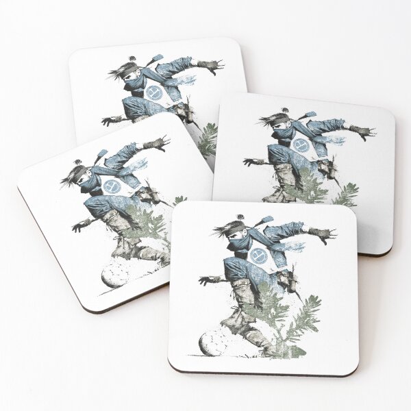 Item preview, Dynamic Soccer Player Bicycle Kick Stencil Fusion designed and sold by EdvvinStudios.