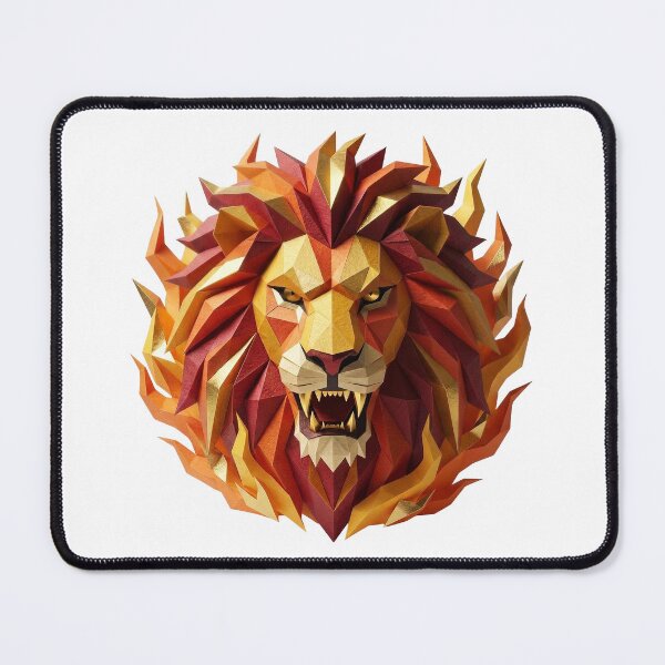 Item preview, Origami Lion with Flaming Mane designed and sold by Marcu Ioachim.
