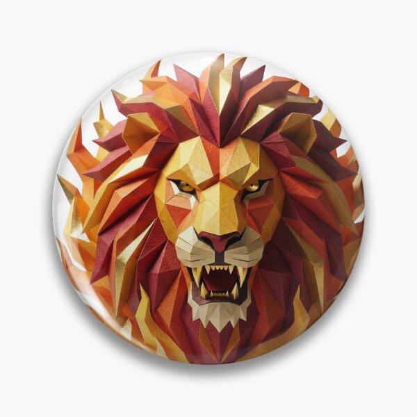 Item preview, Origami Lion with Flaming Mane designed and sold by Marcu Ioachim.