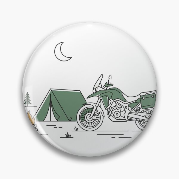 Item preview, Camp and Ride Moto Camping Adventure Minimalist T-Shirt designed and sold by ThrottleEcho.