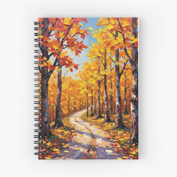 Item preview, Golden Forest Path – Autumn Oil Painting designed and sold by nhk999.