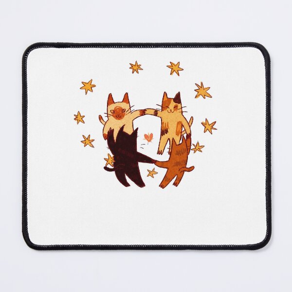 Item preview, Dancing Cats and Stars Vintage Art designed and sold by cerima.