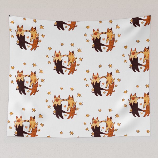 Item preview, Dancing Cats and Stars Vintage Art designed and sold by cerima.