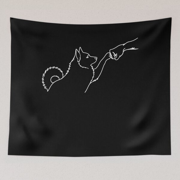 Item preview, Norwegian Elkhound Man's Best Friend Dog Lover Vintage Line Art Graphic designed and sold by BeatriceJFling.