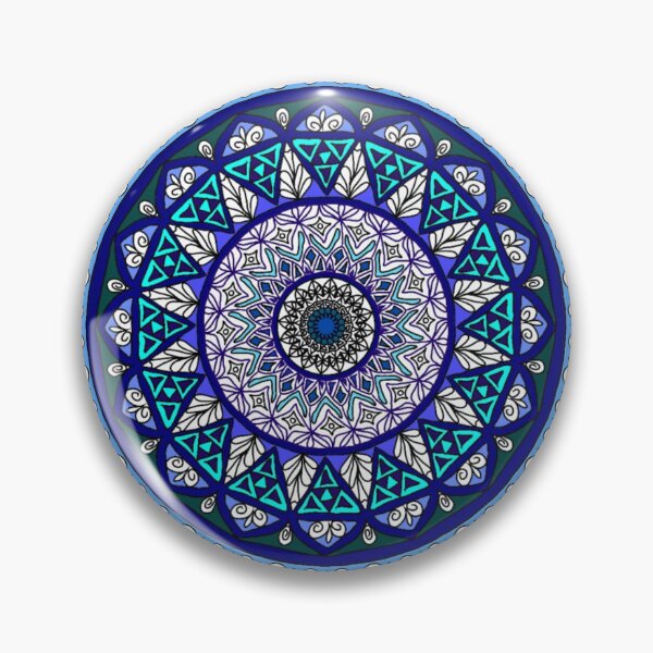 Item preview, Midnight Blue Mandala Kaleidoscope - Bohemian Holiday Gift designed and sold by MysticPurpleHue.