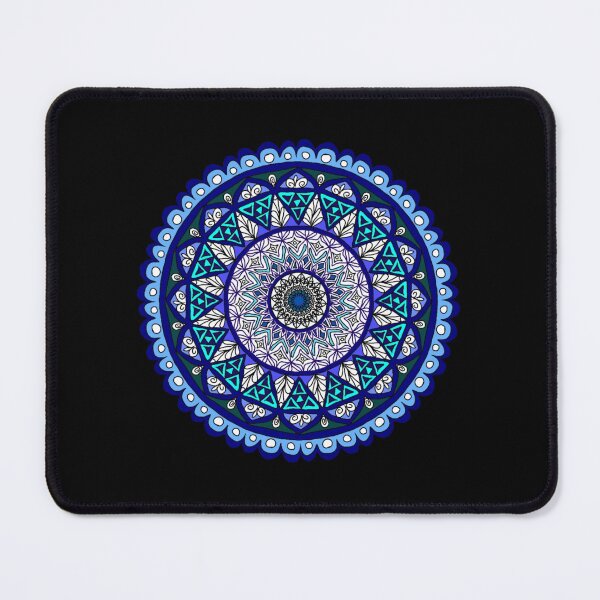 Item preview, Midnight Blue Mandala Kaleidoscope - Bohemian Holiday Gift designed and sold by MysticPurpleHue.
