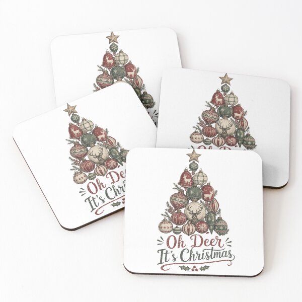 Item preview, Oh Deer It's Christmas Vintage Ornament Design designed and sold by Marie Gems.