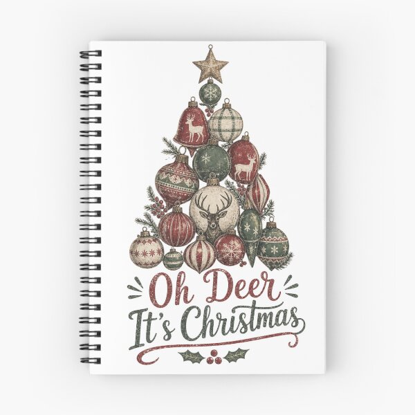 Item preview, Oh Deer It's Christmas Vintage Ornament Design designed and sold by Marie Gems.