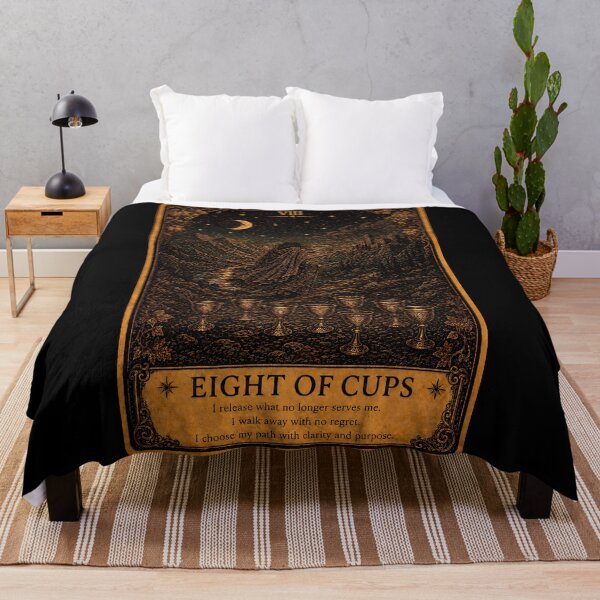 Item preview, Eight of Cups Tarot Card - Change & Finding Your Path designed and sold by ArcanaAbsolute.
