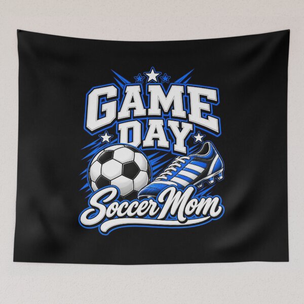 Item preview, Game Day Soccer Mom Fan Graphic T-Shirt Sports Football Soccer Support designed and sold by Trendably.