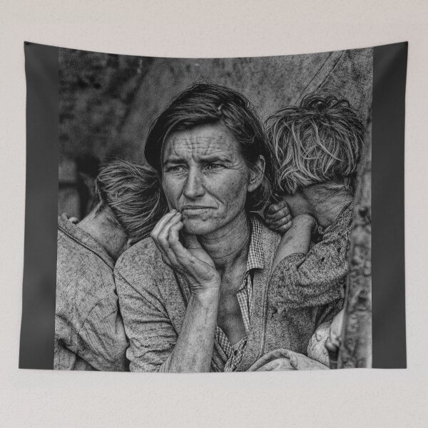 Item preview, Migrant mother Dorothea Lang´s iconic photograph designed and sold by stevepaint.