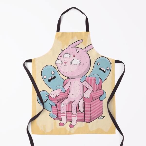 Item preview, Pink Bunny in Armchair with Blue Ghosts Art designed and sold by DRP-art.