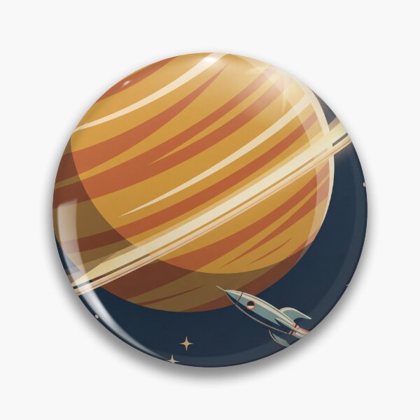 Item preview, Visit Saturn Retro Space Travel Poster designed and sold by SnazzifyDigital.