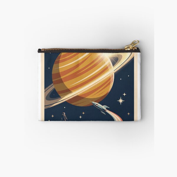 Item preview, Visit Saturn Retro Space Travel Poster designed and sold by SnazzifyDigital.