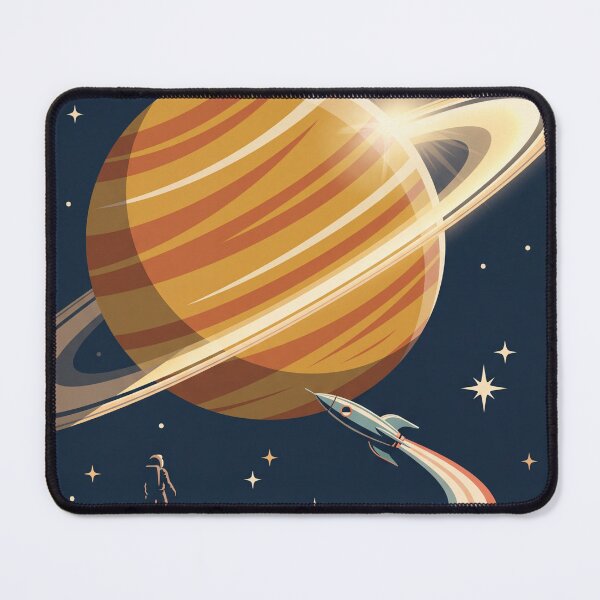 Item preview, Visit Saturn Retro Space Travel Poster designed and sold by SnazzifyDigital.