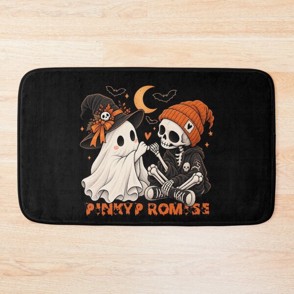 Item preview, Pinky Promise Halloween – Ghost & Skeleton Besties designed and sold by EnchantedOwl.