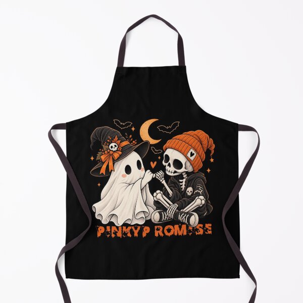 Item preview, Pinky Promise Halloween – Ghost & Skeleton Besties designed and sold by EnchantedOwl.