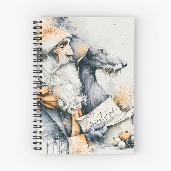 Item preview, Christmas - Santa Claus and Scottish deerhounds designed and sold by aghnadarragh.