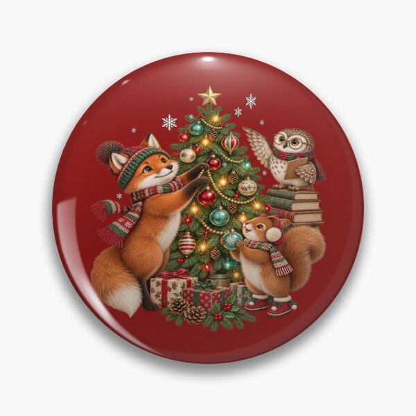 Item preview, Cute Christmas Woodland Animals Decorating Tree designed and sold by Cute & Sassy Custom Gifting Boutiques.