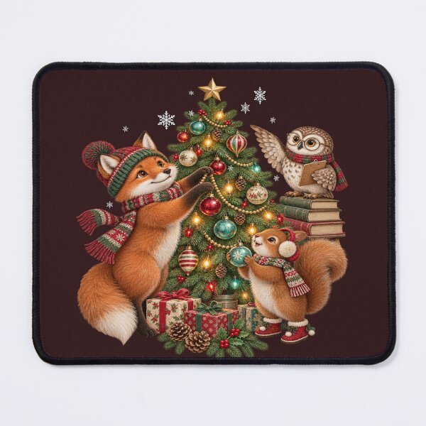 Item preview, Cute Christmas Woodland Animals Decorating Tree designed and sold by Cute & Sassy Custom Gifting Boutiques.