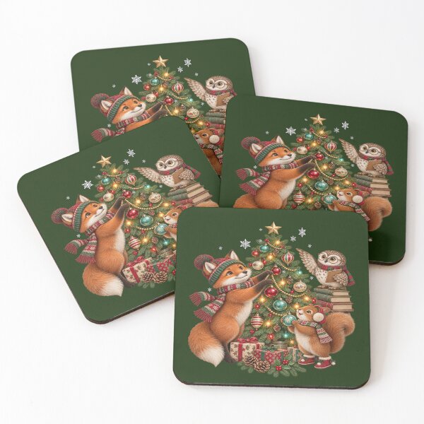 Item preview, Cute Christmas Woodland Animals Decorating Tree designed and sold by Cute & Sassy Custom Gifting Boutiques.