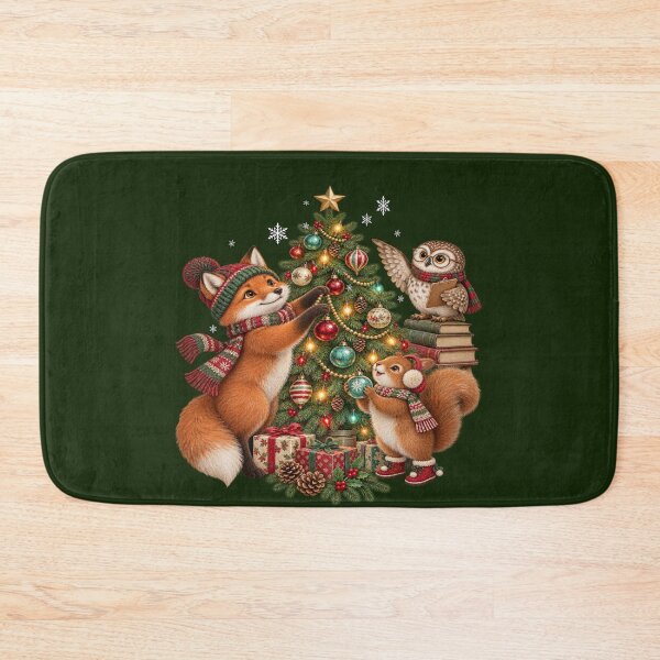 Item preview, Cute Christmas Woodland Animals Decorating Tree designed and sold by Cute & Sassy Custom Gifting Boutiques.