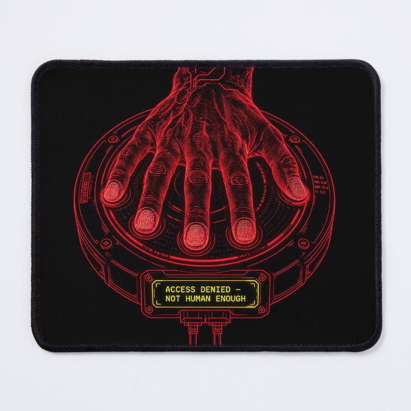 Item preview, Not Human Enough — Biometric Access Denied designed and sold by GLITCH & SOUL.
