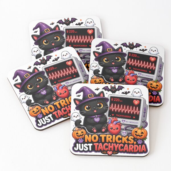Item preview, No Tricks, Just Tachycardia – Funny Veterinary Cardiology Halloween designed and sold by Bettybee00.