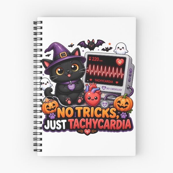 Item preview, No Tricks, Just Tachycardia – Funny Veterinary Cardiology Halloween designed and sold by Bettybee00.
