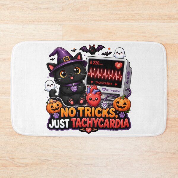 Item preview, No Tricks, Just Tachycardia – Funny Veterinary Cardiology Halloween designed and sold by Bettybee00.
