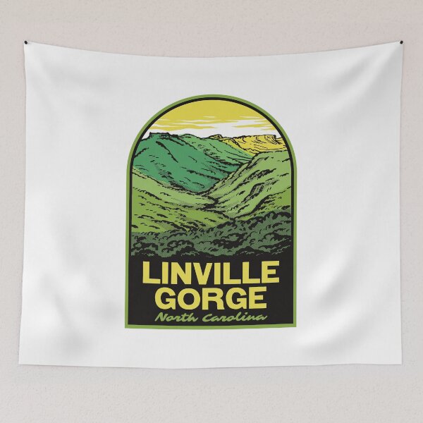 Item preview, Linville Gorge North Carolina Retro Mountain Travel Art designed and sold by HalpinDesign.