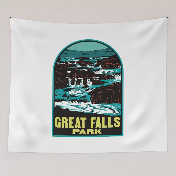 Item preview, Great Falls Park Virginia Retro Potomac River Travel designed and sold by HalpinDesign.