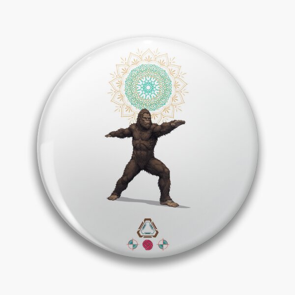 Item preview, Bigfoot Yoga Warrior II Pose Zen Sasquatch Funny Cryptid Illustration designed and sold by Whimsy Trail Co.