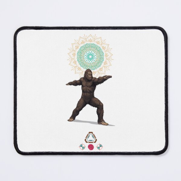 Item preview, Bigfoot Yoga Warrior II Pose Zen Sasquatch Funny Cryptid Illustration designed and sold by Whimsy Trail Co.