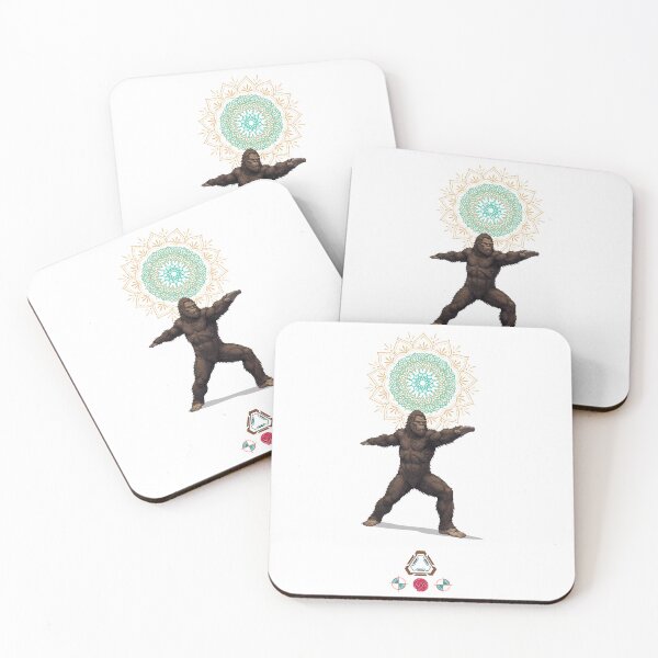 Item preview, Bigfoot Yoga Warrior II Pose Zen Sasquatch Funny Cryptid Illustration designed and sold by Whimsy Trail Co.