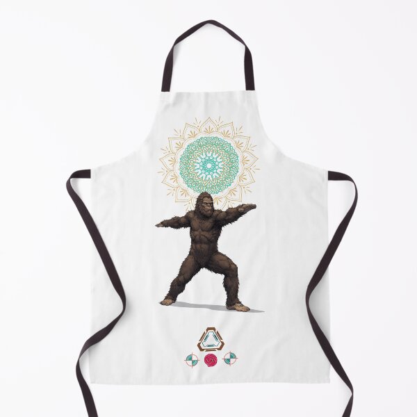 Item preview, Bigfoot Yoga Warrior II Pose Zen Sasquatch Funny Cryptid Illustration designed and sold by Whimsy Trail Co.
