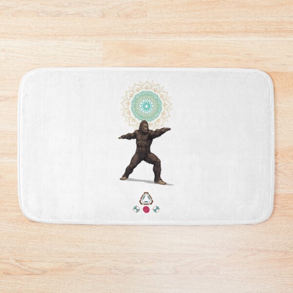 Item preview, Bigfoot Yoga Warrior II Pose Zen Sasquatch Funny Cryptid Illustration designed and sold by Whimsy Trail Co.