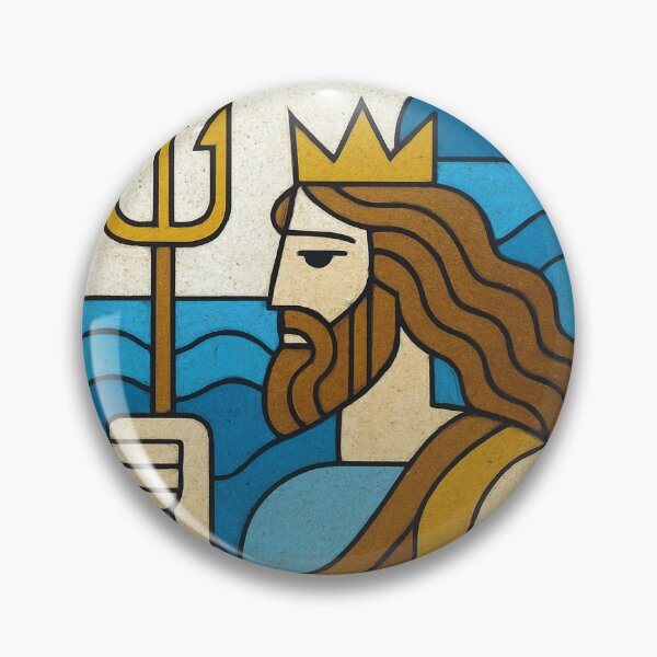 Item preview, Poseidon illustration – Powerful Greek God of the Ocean designed and sold by GalleryKauffeld.