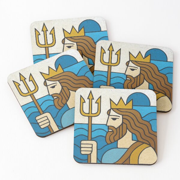 Item preview, Poseidon illustration – Powerful Greek God of the Ocean designed and sold by GalleryKauffeld.