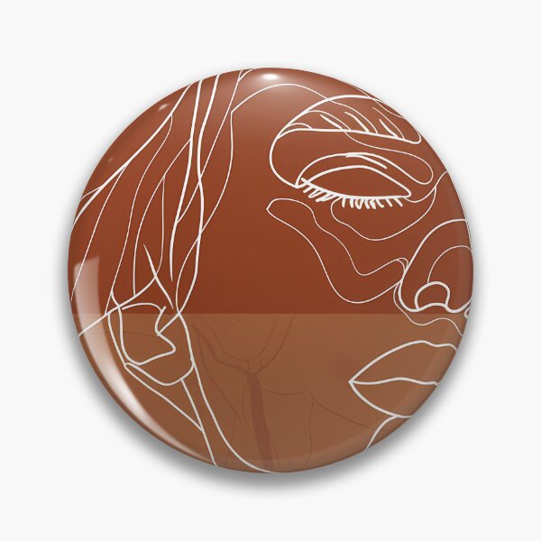 Artikelvorschau, Two-Tone Terracotta Boho Woman & Leaf Line Art entworfen und verkauft von Artdavesalzburg.